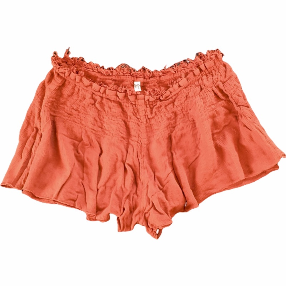 FREE PEOPLE DARK ORANGE LOUNGE SHORTS LARGE